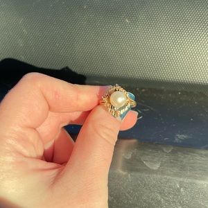 14k gold pearl ring